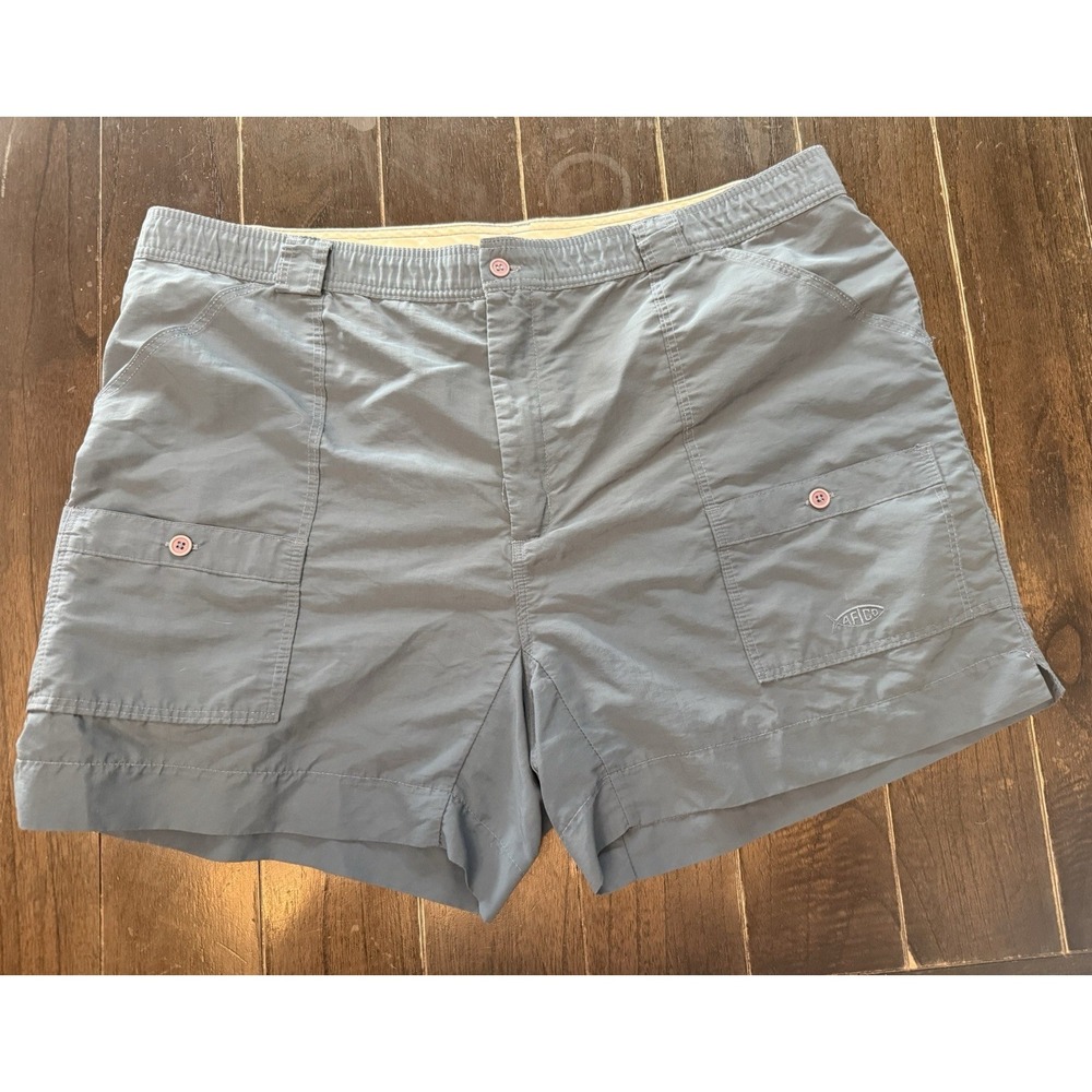 Vintage 90s AFTCO Bluewater Wear Mens 42 Nylon Fishing Cargo Shorts USA Made